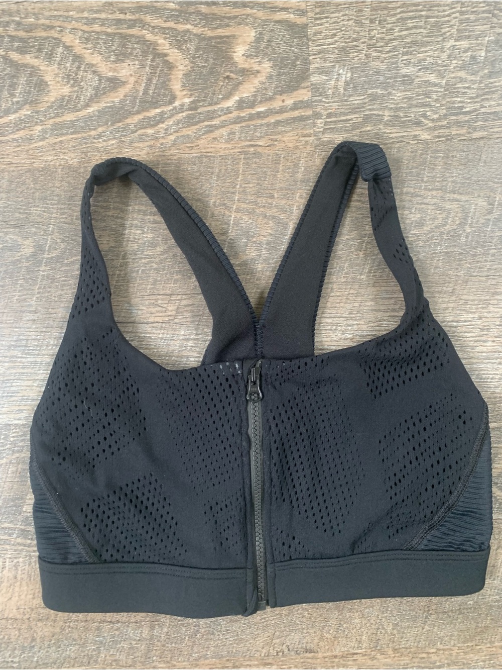 Speedo Front-Zip Black Performance Sports Bra - Swim Women